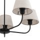 TK Chicago loftlampe, m. 5 skrme - natur hr stof og sort stl