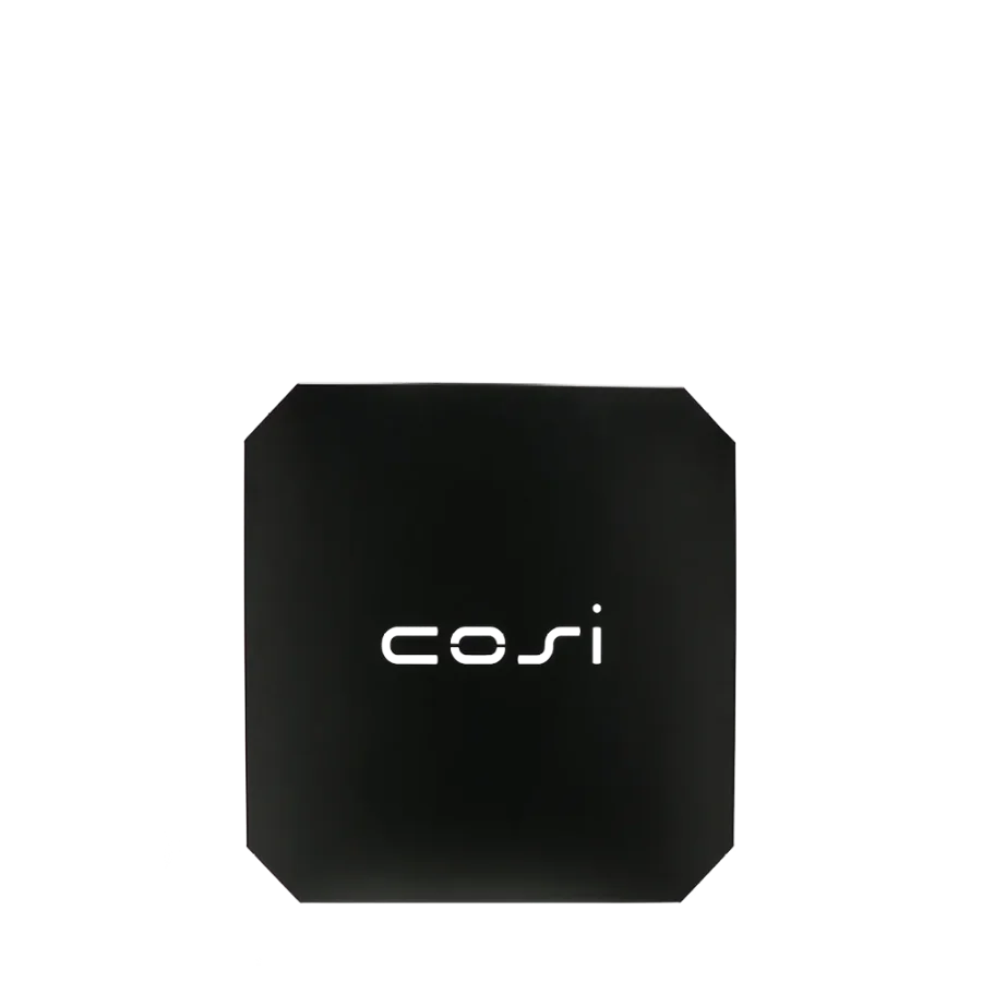 COSI FIRES Cosi bordplate Glasskant M for brannbord, firkantet - sort stl (43x43)