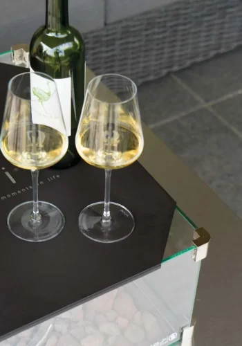 COSI FIRES Cosi bordplate Glasskant M for brannbord, firkantet - sort stl (43x43)