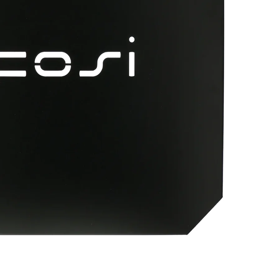 COSI FIRES Cosi bordplate Glasskant M for brannbord, firkantet - sort stl (43x43)