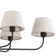 TK Chicago loftlampe, m. 6 skrme - natur hr stof og sort stl