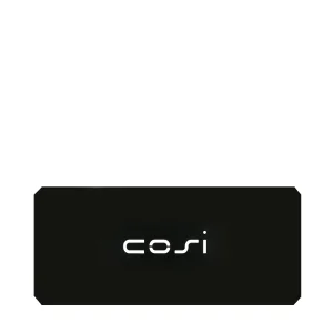 COSI FIRES Cosi bordsskiva, glaskant för eldbord, rektangulär - svart stl (68x33)