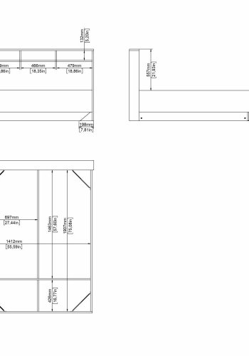 TVILUM Ikast Bett 140x190, Jackson Hickory / Weiß, 149,8 x 206 x 96,8 cm