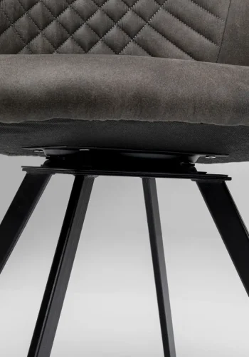 KARE DESIGN Coco Anthracite drejestol, m. armln - antracitgr polyester og stl