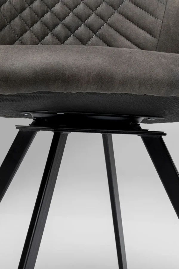 KARE DESIGN Coco Anthracite drejestol, m. armln - antracitgr polyester og stl