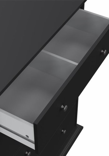 TVILUM North kommode med 4 skuffer, mat sort, 86,3 x 51,6 x 115,6 cm