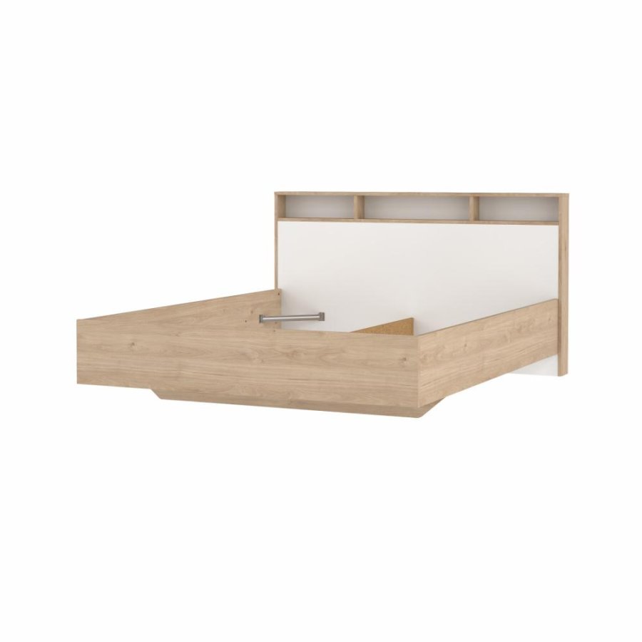 TVILUM Ikast Bett 160x200, Jackson Hickory / Weiß, 169,8 x 216 x 0.97 cm