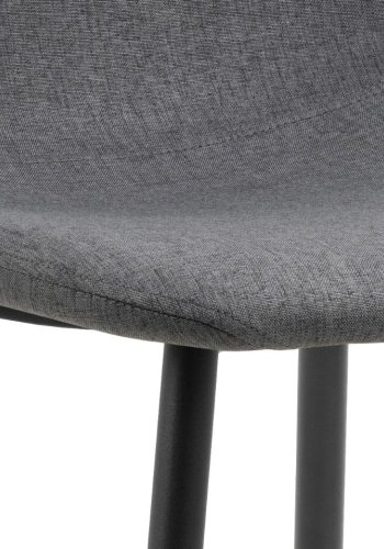 ACT NORDIC Celia spisestuestol - mrkegrtt stoff og sort stl