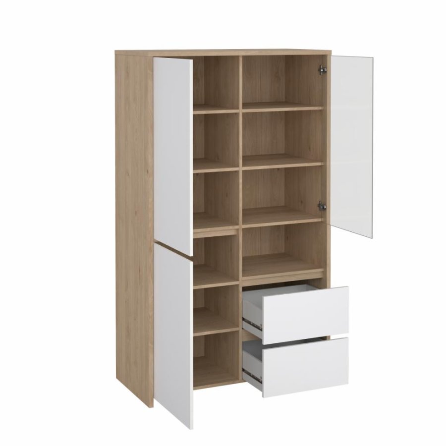 TVILUM Next Vitrine 1 Tür + 1 Glastür + 2 Schubladen