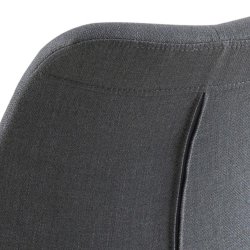 Dima spisebordsstol - mrkegr stof m. trben 