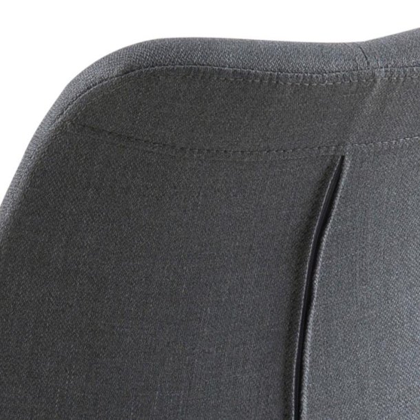 Dima spisebordsstol - mrkegr stof m. trben 