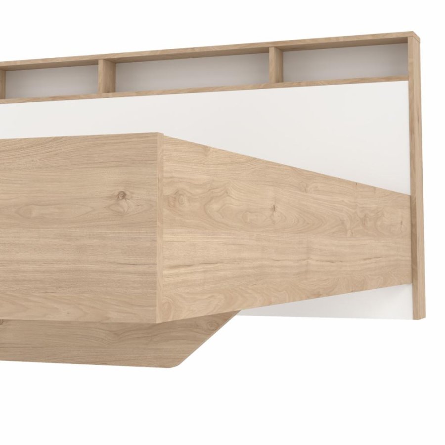 TVILUM Ikast Bett 160x200, Jackson Hickory / Weiß, 169,8 x 216 x 0.97 cm