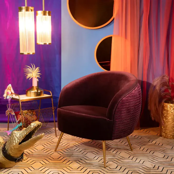 BOLD MONKEY  Deckenleuchte „Engel auf Feuer“, M – klares Acryl und Messing-Aluminium