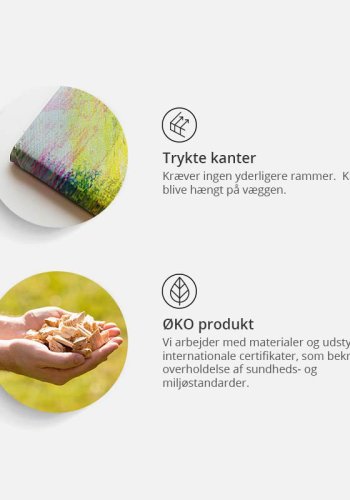 Artgeist - Verdenskort med vandfarve look trykt p� l�rred, 3-delt - Flere st�rrelser