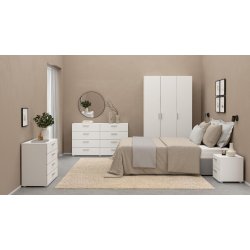 Pepe natbord - hvidt tr, m. 2 skuffer