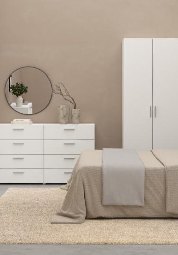 TVILUM Pepe natbord - hvidt tr, m. 2 skuffer