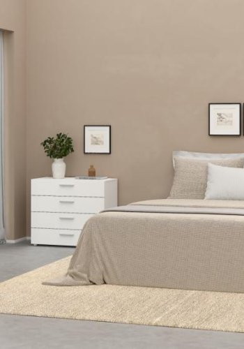 TVILUM Pepe natbord - hvidt tr, m. 2 skuffer