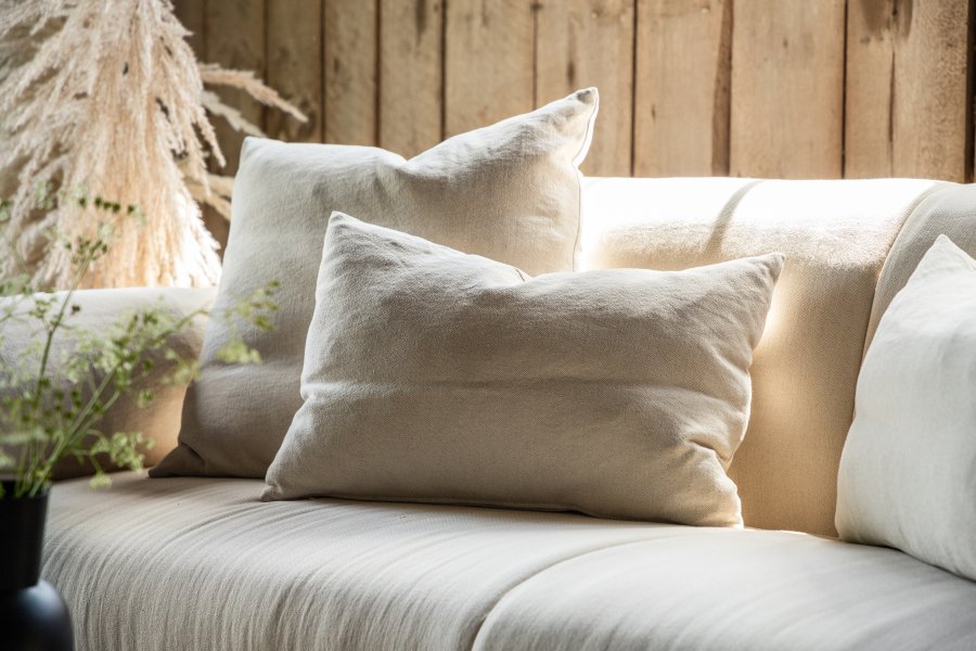 VIND COLLECTION Öckerö Sofa - Hvit, Stoff (lin)