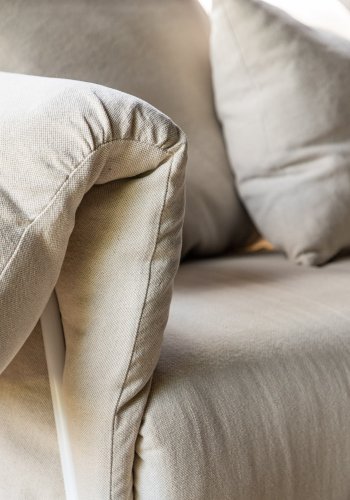 VIND COLLECTION Öckerö Sofa - Hvit, Stoff (lin)