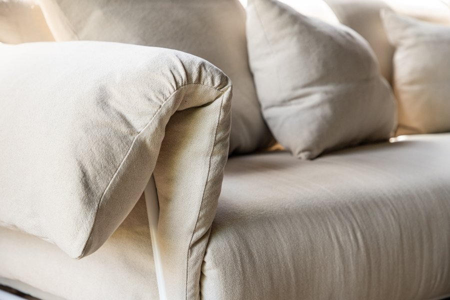 VIND COLLECTION Öckerö Sofa - Hvit, Stoff (lin)