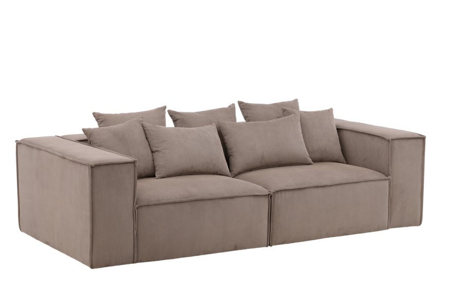 VIND COLLECTION Gillholmen Sofa - Brun, Stoff (polyester)