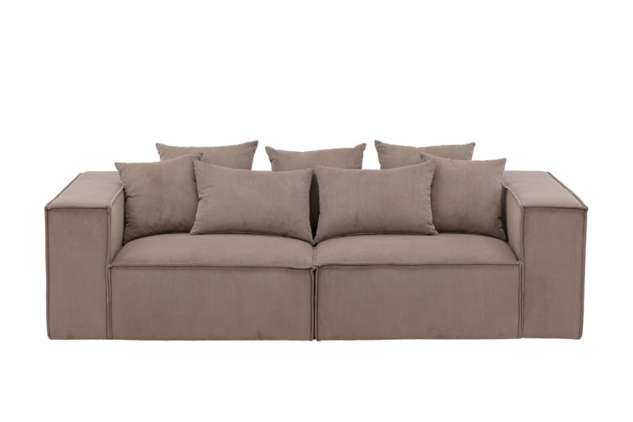 VIND COLLECTION Gillholmen Sofa - Brun, Stoff (polyester)