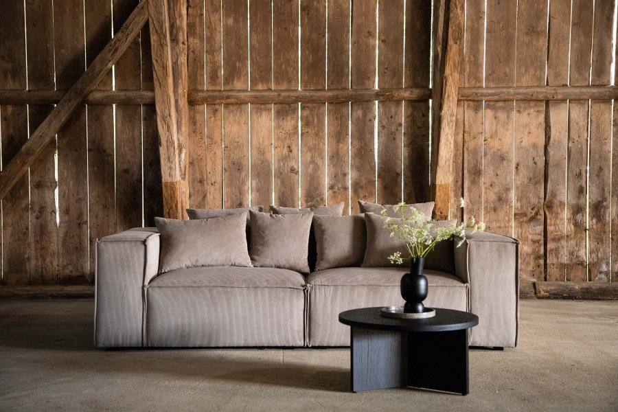 VIND COLLECTION Gillholmen Sofa - Brun, Stoff (polyester)