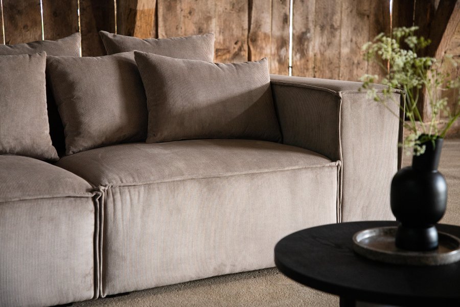 VIND COLLECTION Gillholmen Sofa - Brun, Stoff (polyester)