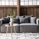 VIND COLLECTION Gillholmen Sofa - Gr, Stoff (lin)