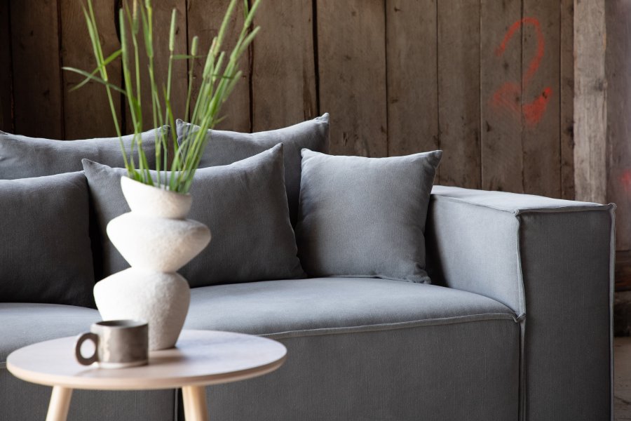 VIND COLLECTION Gillholmen Sofa - Gr, Stoff (lin)