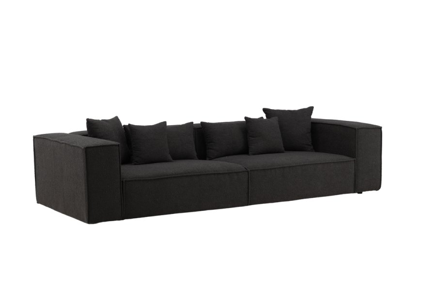 VIND COLLECTION Gillholmen Sofa - Svart, Stoff (Boucl)