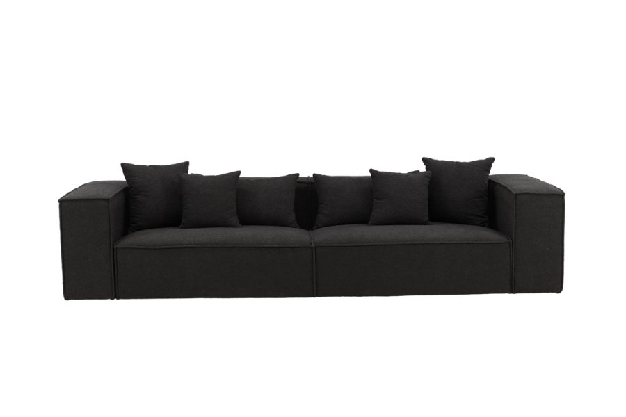 VIND COLLECTION Gillholmen Sofa - Svart, Stoff (Boucl)