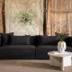 VIND COLLECTION Gillholmen Sofa - Svart, Stoff (Boucl)