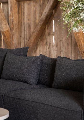VIND COLLECTION Gillholmen Sofa - Svart, Stoff (Boucl)