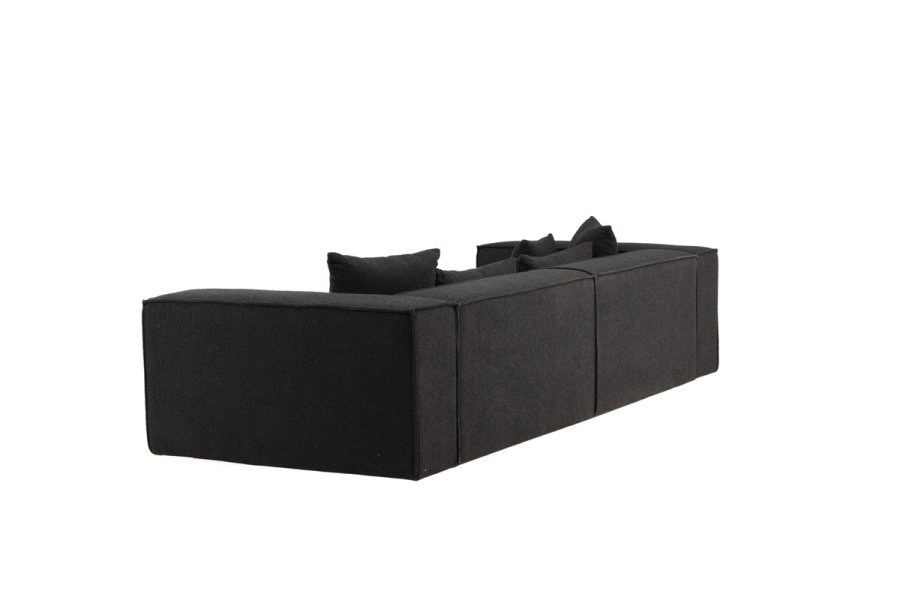 VIND COLLECTION Gillholmen Sofa - Svart, Stoff (Boucl)