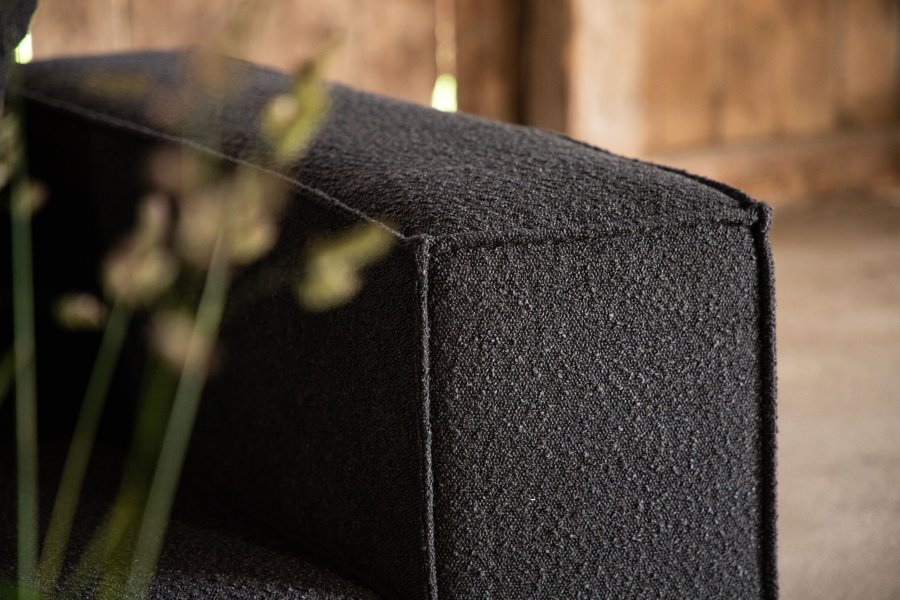 VIND COLLECTION Gillholmen Sofa - Svart, Stoff (Boucl)