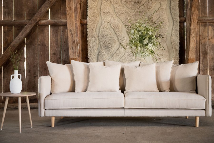 VIND COLLECTION Segelskären Sofa - Hvit, Stoff (lin)