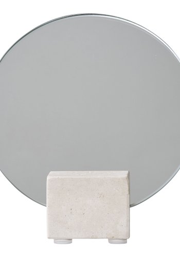 HOUSE NORDIC bordspeil - speilglass og naturlig travertin (18x18cm)
