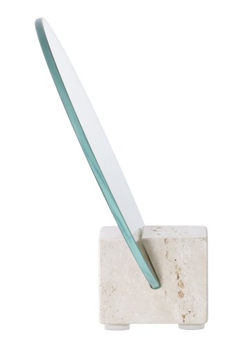 HOUSE NORDIC bordspeil - speilglass og naturlig travertin (18x18cm)