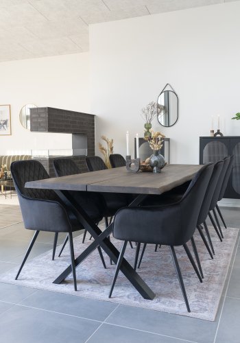 HOUSE NORDIC Trapani veggspeil, m. PU-rem, oval - speilglass og sort stl (60x35)