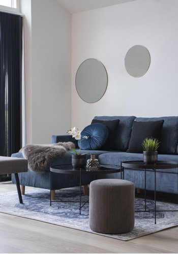 HOUSE NORDIC rundt Jersey veggspeil - speilglass og messingstl (40)