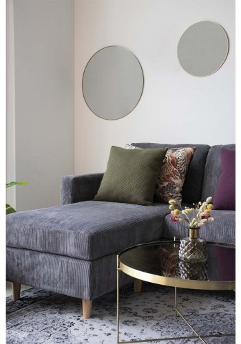 HOUSE NORDIC rundt Jersey veggspeil - speilglass og messingstl (60)