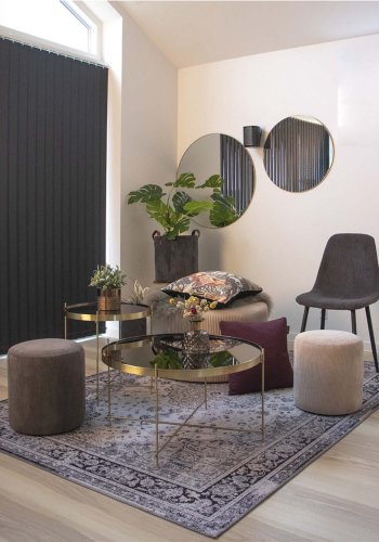 HOUSE NORDIC rundt Jersey veggspeil - speilglass og messingstl (80)