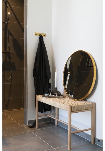 HOUSE NORDIC Madrid veggspeil, rundt - speilglass og messing aluminium (60)