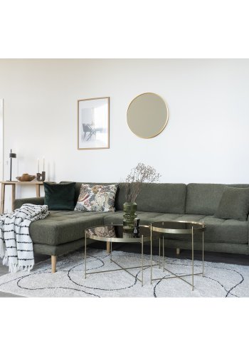 HOUSE NORDIC Madrid veggspeil, rundt - speilglass og messing aluminium (60)