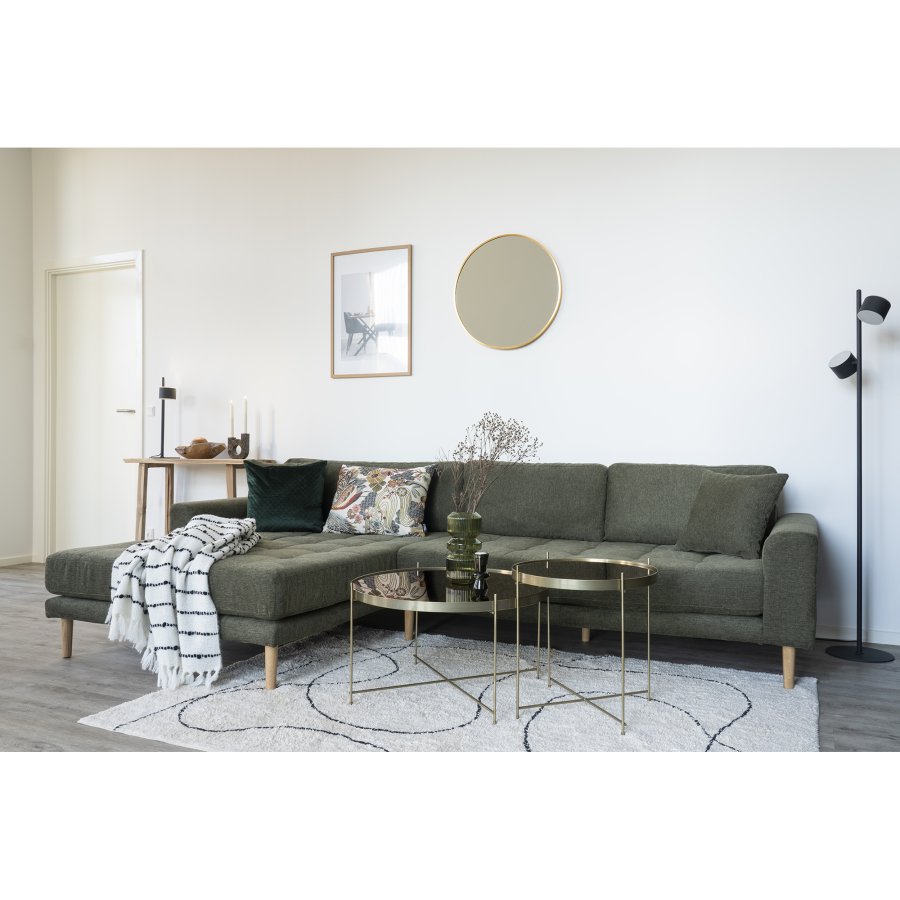 HOUSE NORDIC Madrid veggspeil, rundt - speilglass og messing aluminium (60)