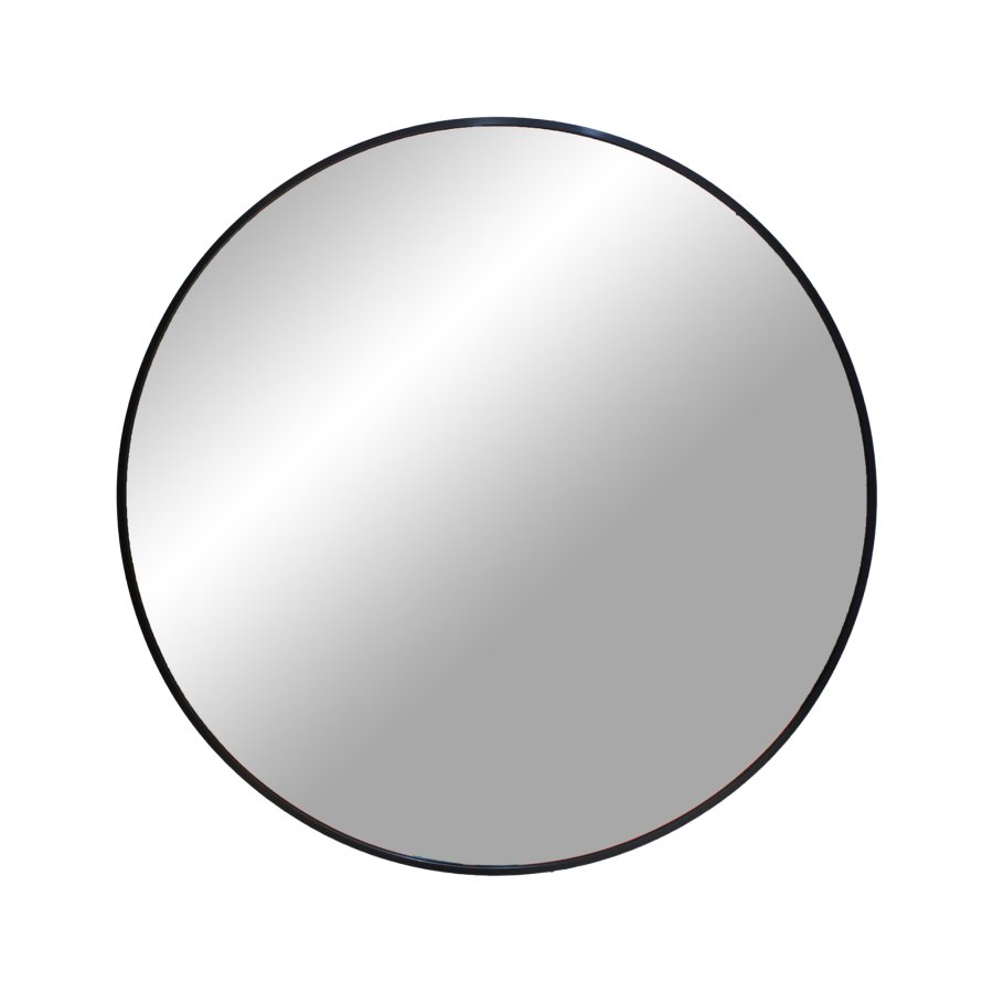 HOUSE NORDIC Madrid veggspeil, rundt - speilglass og sort aluminium (60)