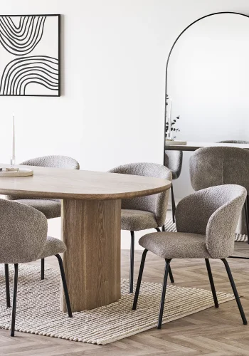 HOUSE NORDIC Madrid Speil - Speil, aluminium, svart 90x180 cm