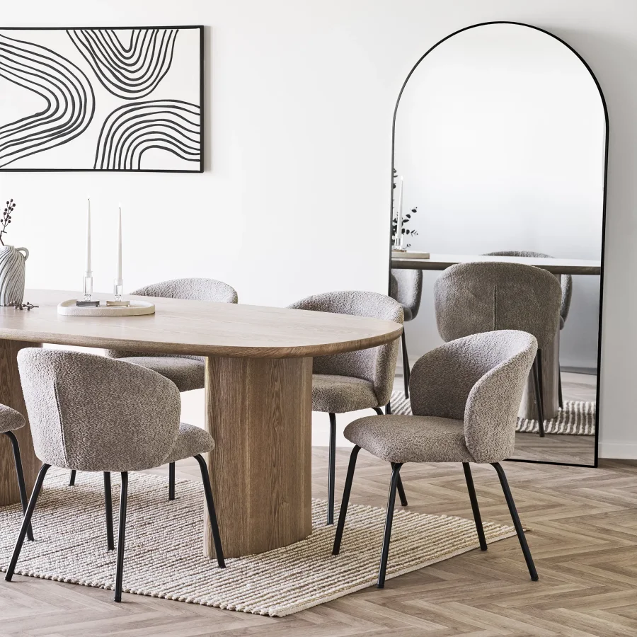 HOUSE NORDIC Madrid Speil - Speil, aluminium, svart 90x180 cm