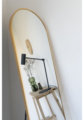 HOUSE NORDIC Madrid gulvspeil, rektangulrt - speilglass og messing aluminium (150x40)